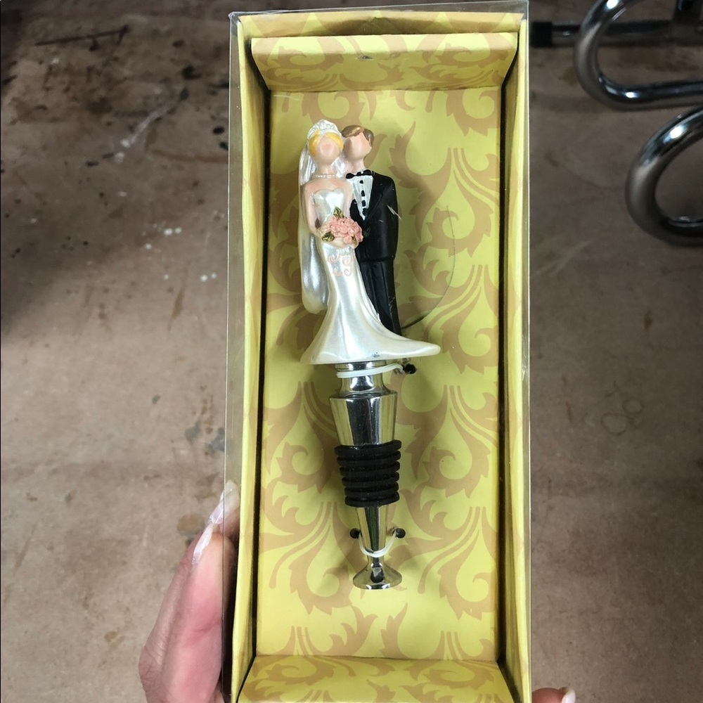 Marriage / bride and groom wine stopper